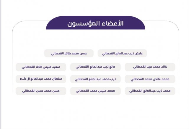 الأعضاء المؤسسين